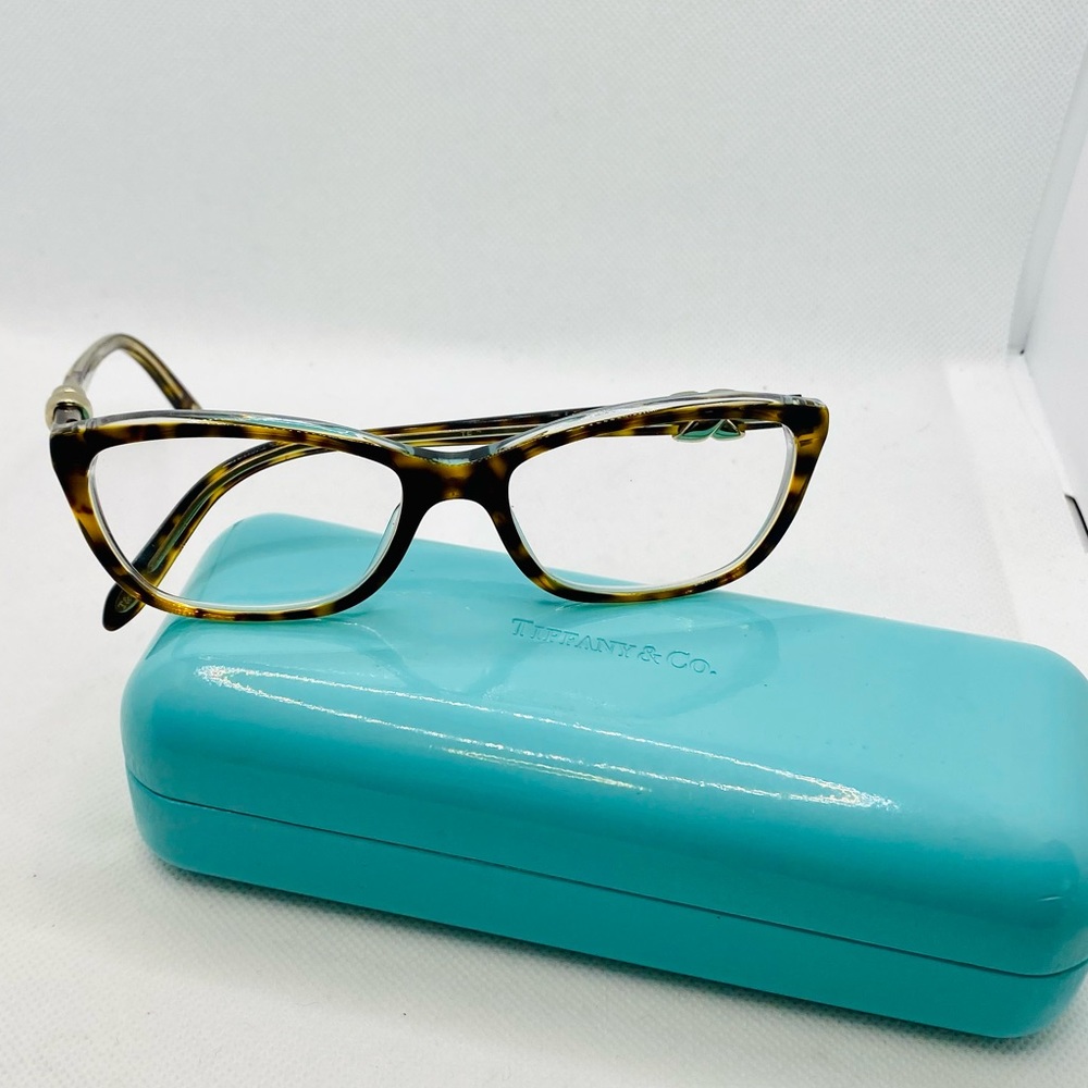 EUC Tiffany & Co Havana TF2075 Cat Eye RX Eyeglasses - Picture 4 of 14